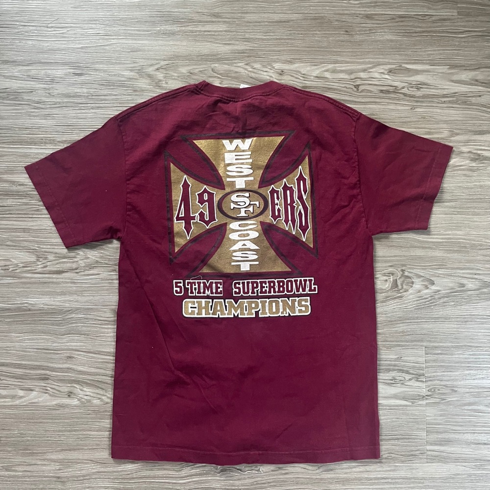 Vintage 2000s San Francisco 49ers West Coast Choppers Iron Cross T-Shirt Large